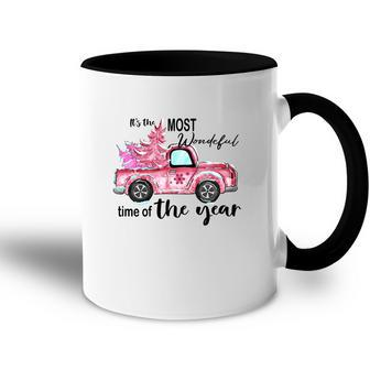 Christmas It Is The Most Wonderful Time Of The Year Holiday Vintage Christmas Truck Accent Mug - Seseable