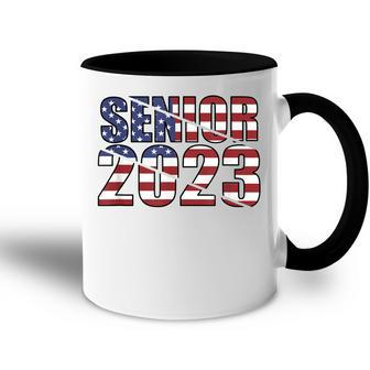Class Of 2023 Usa Senior 2023 American Flag Accent Mug - Seseable