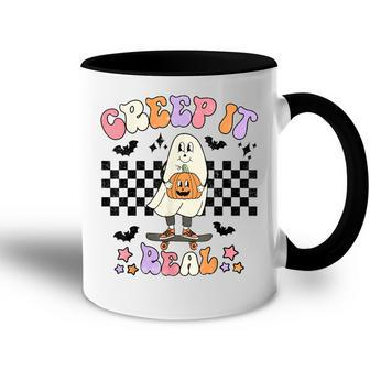 Creep It Real - Halloween Ghost Cute Halloween Ghost Accent Mug - Thegiftio
