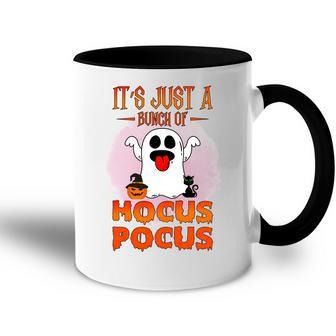 Cute Ghost Boo Its Just A Bunch Of Hocus Pocus Halloween Accent Mug - Seseable