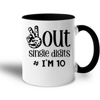 Cute Ten Birthday Est 2012 Youth Girl 10Th Birthday Accent Mug - Seseable