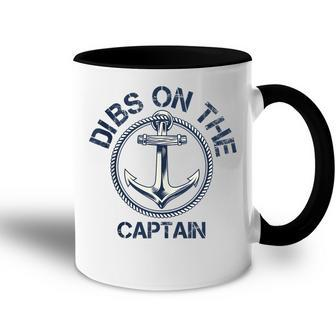 Dibs On The Captain Anchor Funny Captain Wife Accent Mug - Thegiftio UK