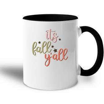 Fall Retro It Is Fall Yall Thanksgiving Quotes Autumn Season Accent Mug - Seseable