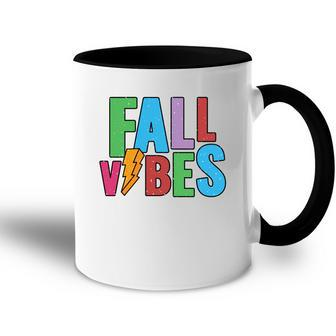 Fall Vibes Funny Season Gift Idea Accent Mug - Seseable