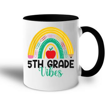 Fifth Grade Rainbow Teacher Back To School 5Th Grade Vibes Accent Mug - Thegiftio UK
