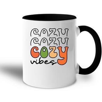 Funny Cozy Vibes Thanksgiving Fall Accent Mug - Seseable