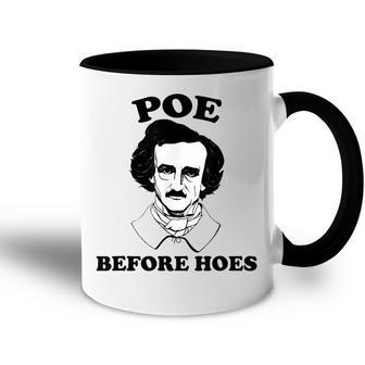 Funny Edgar Allan Poe Poe Before Hoes Reading Accent Mug - Seseable