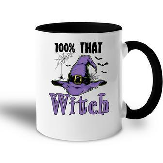 Funny Halloween 100% That Witch Night Party Accent Mug - Seseable