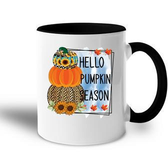 Funny Hello Pumpkin Season Fall Accent Mug - Seseable