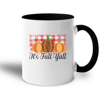 Funny Its Fall Yall Pumpkins Accent Mug - Seseable