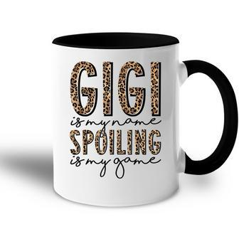 Gigi Is My Name Spoiling Is My Game Leopard Gigi Mothers Day Accent Mug - Thegiftio UK