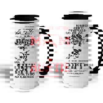 God Gifted Me Two Titles Mom And Auntie Gifts Accent Mug - Thegiftio