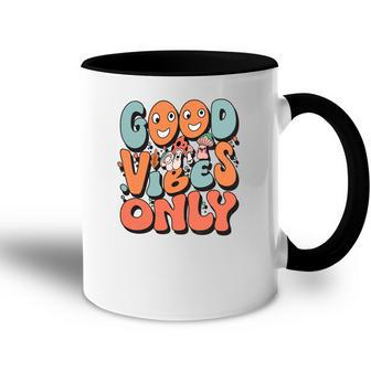 Good Vibes Only Fall Groovy Style Accent Mug - Seseable