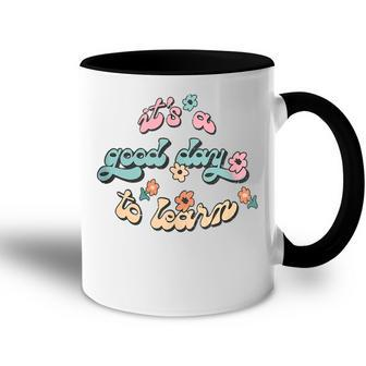 Groovy Its A Good Day To Learn Back To School Cute Flower Accent Mug - Thegiftio UK