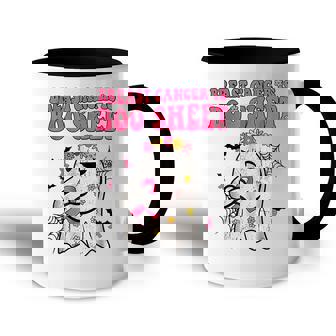 Groovy Pink Ribbon Mom Breast Cancer Is Boo Sheet Halloween V2 Accent Mug - Thegiftio