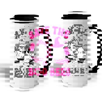 Groovy Save The Boo Bees Funny Breast Cancer Halloween Retro Accent Mug - Thegiftio