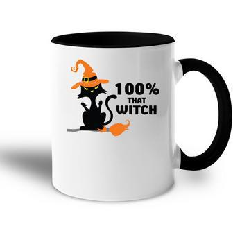 Halloween 100% That Witch Cat Funny Gift Accent Mug - Seseable