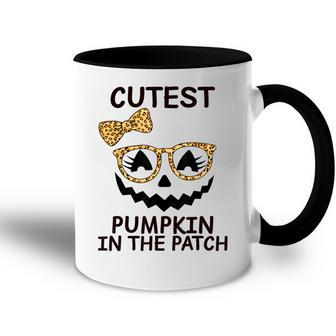 Halloween Cutest Pumpkin In The Patch Girl Halloween Pumpkin Accent Mug - Seseable