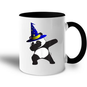 Halloween Dabbing Wizard Panda Bear Magic Witch Hat Gift Accent Mug - Seseable