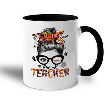 Halloween Pre-K Teacher Life -Cool Witch Accent Mug - Seseable