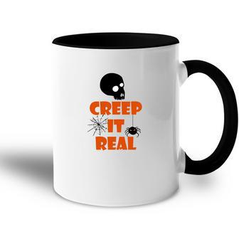 Halloween Skull Creep It Real Accent Mug - Seseable