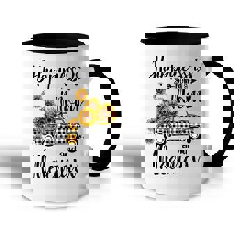 Happiness Is Being A Mom And Meemaw Sunflower Gifts Accent Mug - Thegiftio