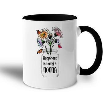 Happiness Is Being A Nonna Ever Women Floral Decor Nonna Accent Mug - Thegiftio UK