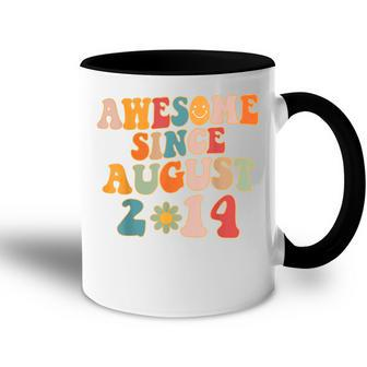 Happy 8Th Birthday 8 Year Old Awesome Since August 2014 Accent Mug - Thegiftio UK