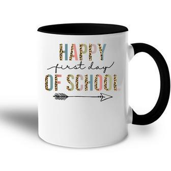 Happy First Day Of School Back To School Leopard Teachers Accent Mug - Thegiftio UK