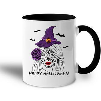 Happy Halloween Catrina Costume For Moms Witch Halloween Accent Mug - Seseable
