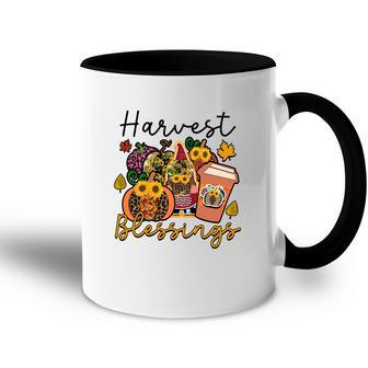 Harvest Blessings Fall Presents Gnomes Coffee Flowers Accent Mug - Seseable