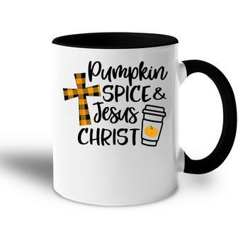 Hello Fall Pumpkin Spice & Jesus Christ Fall Christian Gift  Accent Mug