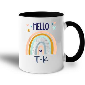 Hello Tk Rainbow For Prek Preschool Teacher Girls Accent Mug - Thegiftio UK