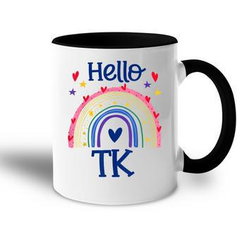 Hello Tk Rainbow Pre-K Preschool Teacher Student Girls Accent Mug - Thegiftio UK