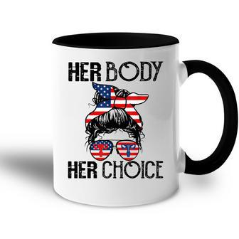 Her Body Her Choice Pro Choice Feminist V3 Accent Mug - Seseable