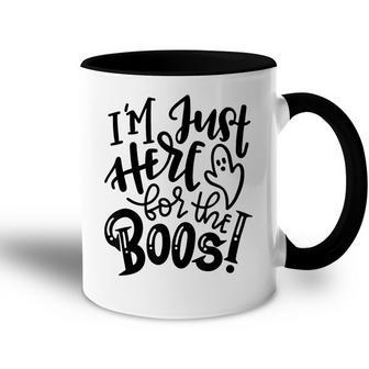 Im Just Here For The Boos Halloween Costume Spooky Season Accent Mug - Seseable