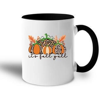Its Fall Yall Leopard Pumpkins Accent Mug - Seseable