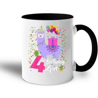 Kids 4 Year Old Gifts 4Th Birthday Girl Ns Funny Llama Accent Mug - Thegiftio UK