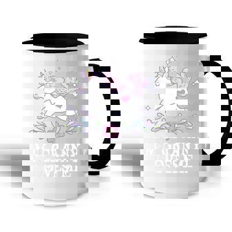 Kids My Granny Loves Me Granddaughter Girl Unicorn Accent Mug - Thegiftio