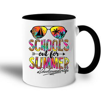 Last Day Of School Schools Out For Summer School Counselor Accent Mug - Thegiftio UK