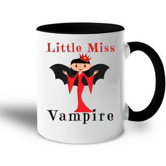Little Miss Vampire Funny Halloween Toddler Girl Girly Girls Accent Mug - Seseable