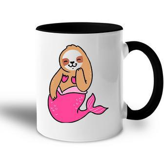 Mermaid Sloth Cute Sloth Accent Mug | Mazezy