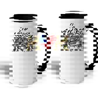 Military Mom Camo Pattern Army Mom Patriotic Patriotism Accent Mug - Thegiftio