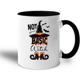 Not Your Basic Witch Halloween Costume Witch Bat Accent Mug - Seseable