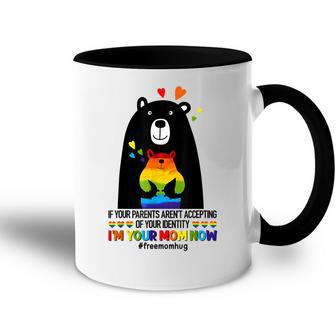 Parents Accepting Im Your Mom Now Bear Hug Lgbtq Gay Pride Accent Mug - Thegiftio UK