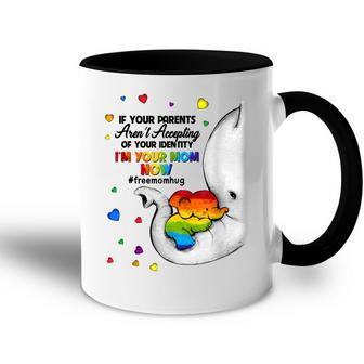 Parents Accepting Im Your Mom Now Elephant Lgbtq Gay Pride Accent Mug - Thegiftio UK