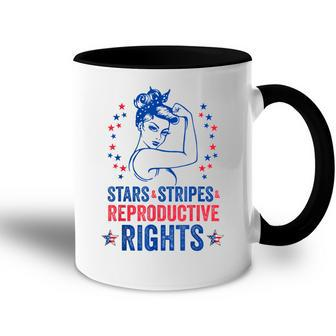 Patriotic 4Th Of July Stars Stripes Reproductive Right Accent Mug - Seseable