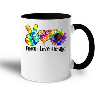 Peace Love Sunshine Sunflower Hippie Tie Dye Lover Men Women Accent Mug - Thegiftio UK