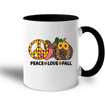 Ppeace Love Fall Season Lovers Accent Mug - Seseable