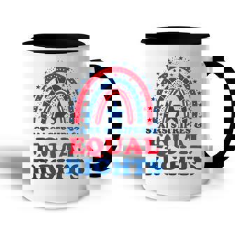 Pro Choice Boho Rainbow Feminist Stars Stripes Equal Rights Accent Mug - Seseable